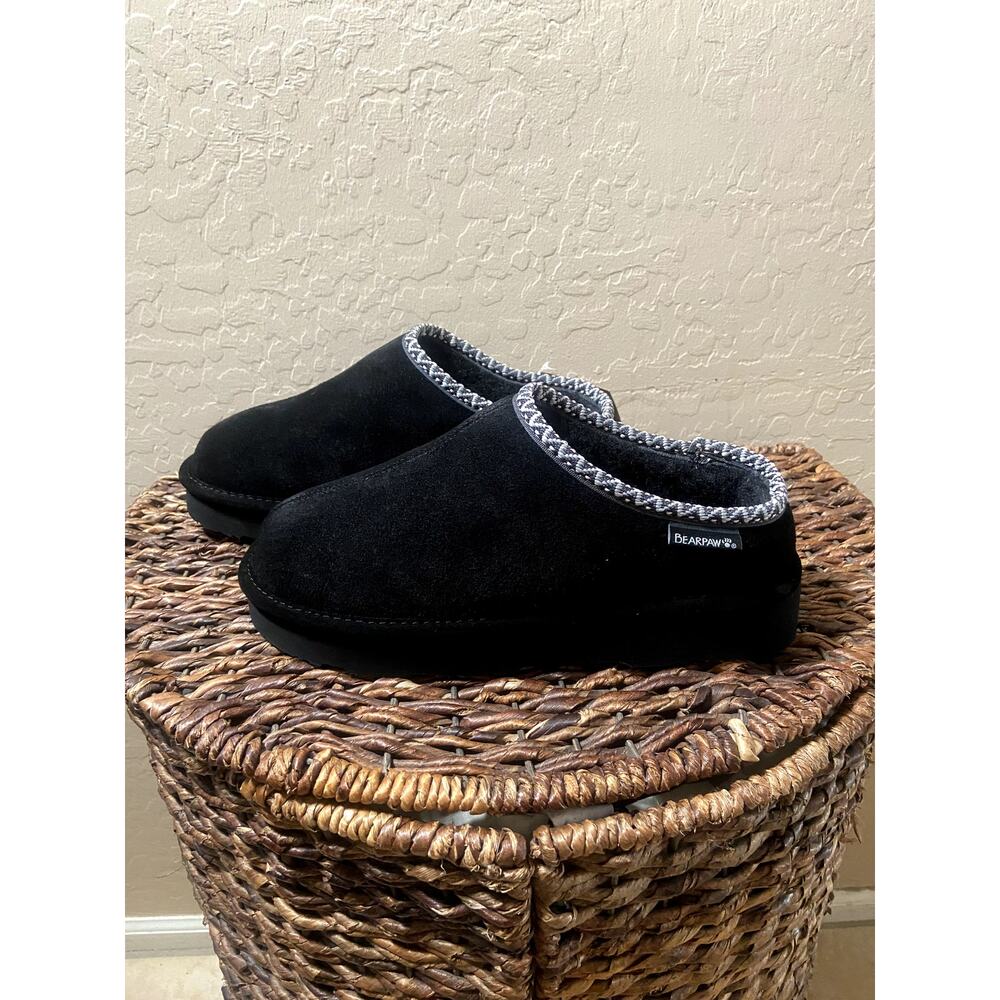 Bearpaw Black Women’s Tasman Style Mule Slippers Size 11 NWT